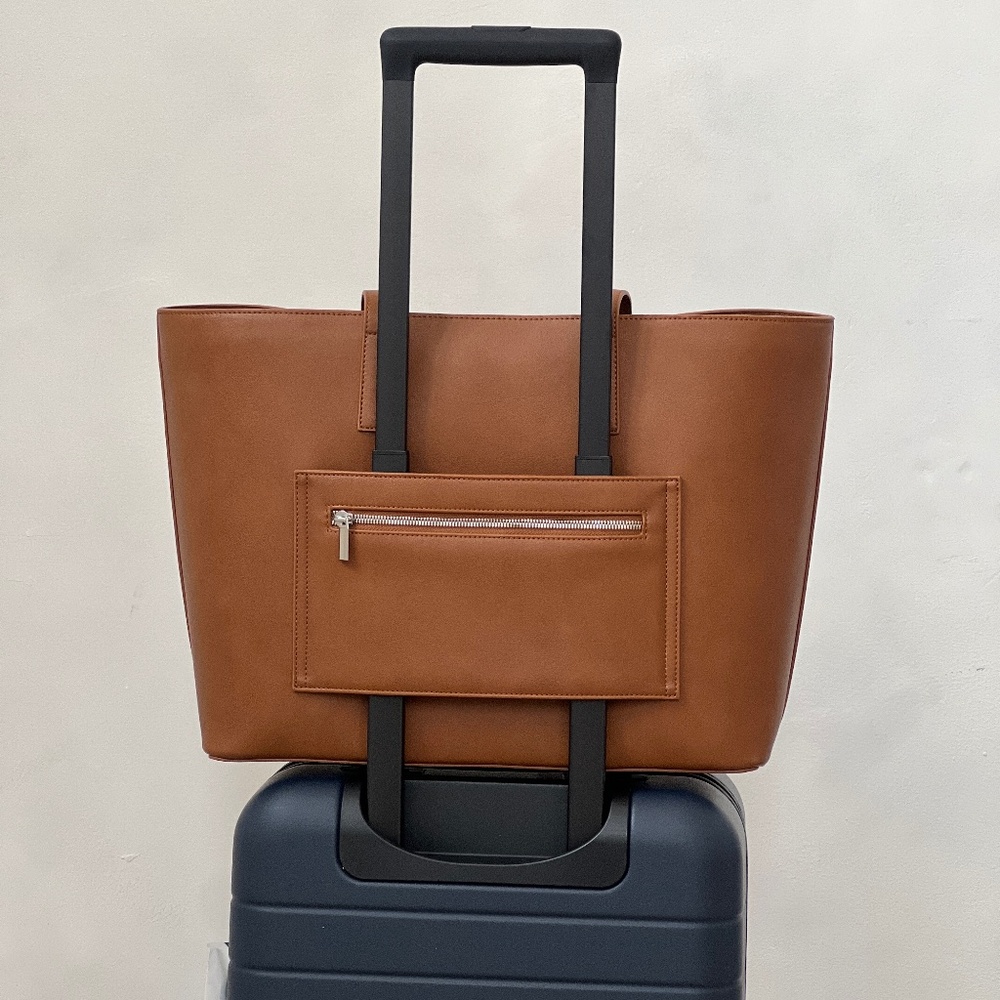 NEW Lawful London Sienna Tan - Travel sleeve laptop tote - NEW